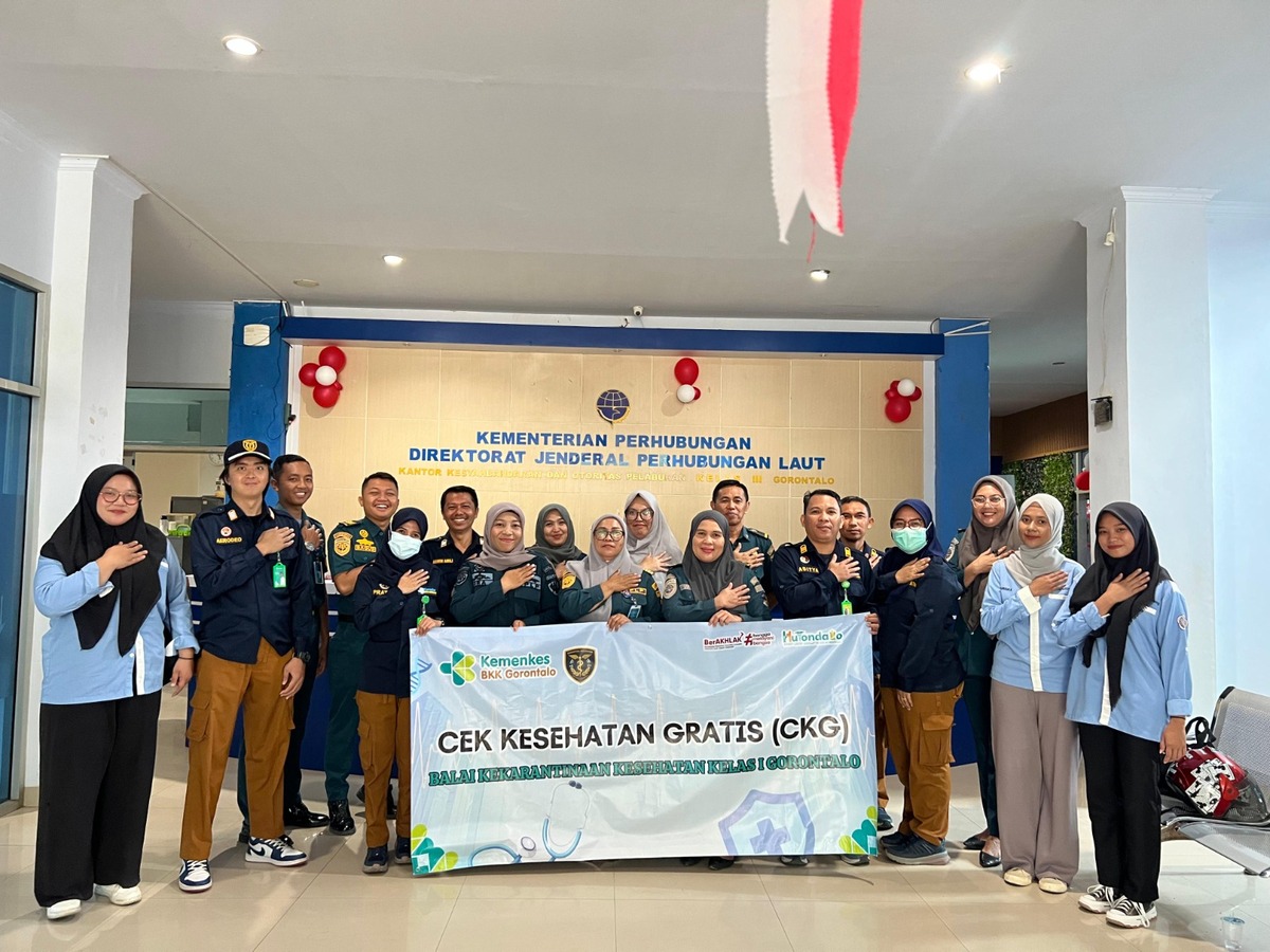 Dukung Program Nasional, BKK Periksa Kesehatan Pegawai KSOP Gorontalo