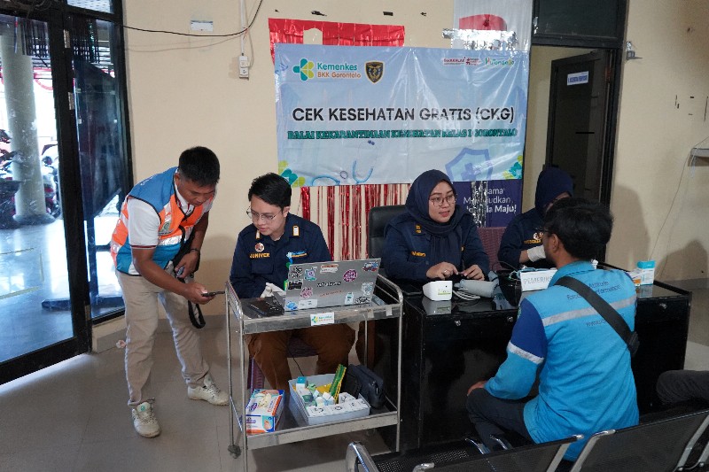43 Pegawai Pelindo Ikuti Cek Kesehatan Gratis dari BKK Kelas I Gorontalo